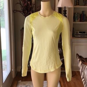 Yellow reflective Lululemon long sleeve size